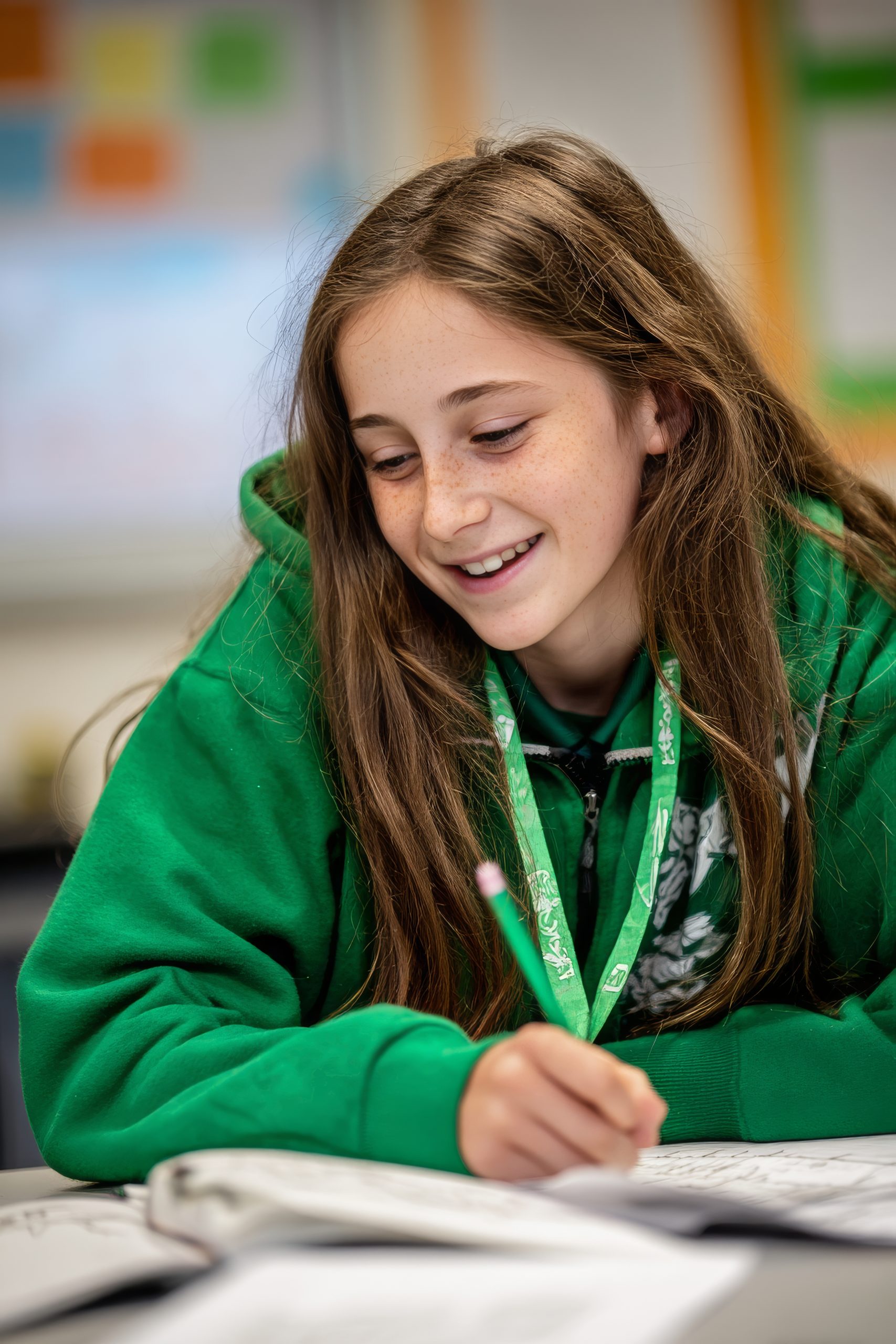 Student writing a math equation on a whiteboard during Pre-Algebra tutoring with Tutor of Dragons in Southlake, Texas